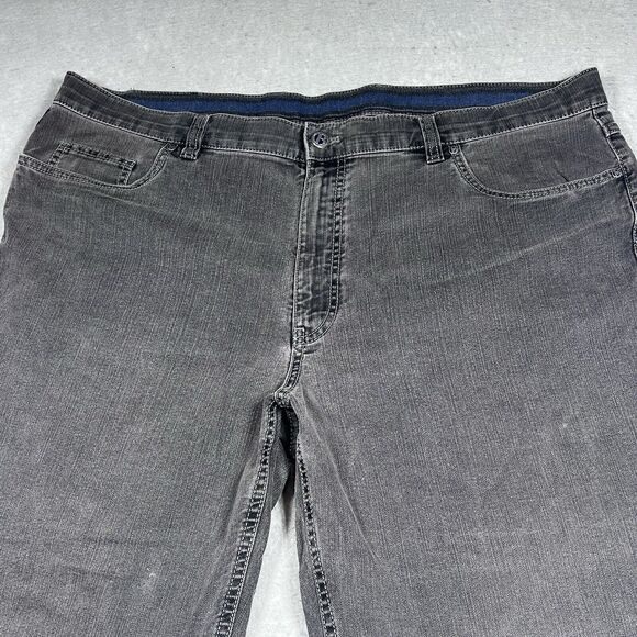 Hiltl Trousers Jeans Mens Size 44 Gray Ultimate Stretch Denim Straight Relaxed - Picture 2 of 14